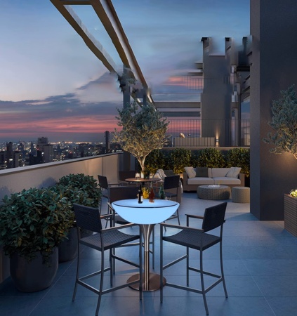 Комплект светящейся мебели Стол+2 стула V9 Комплект светящейся мебели Стол+2 стула V9