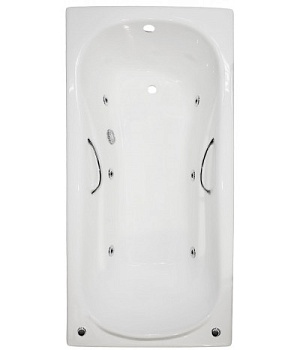 Ванна Aqualux Flora (Artex Gaiti) 170x80 с гидромассажем